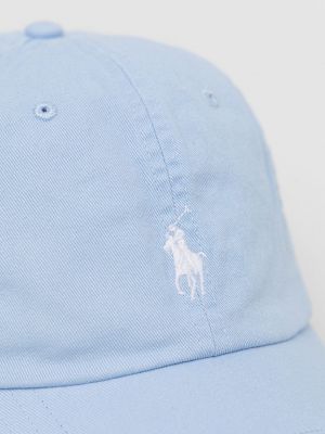 Pamučna kapa Polo Ralph Lauren plava