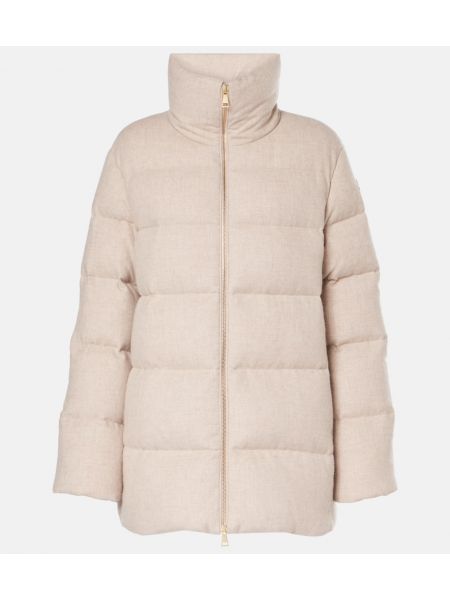 Kashmir uld dunjakke Moncler beige