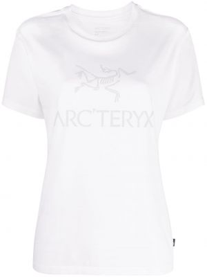 T-shirt en coton avec manches courtes Arc'teryx blanc