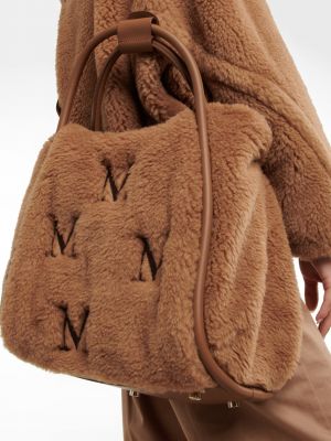 Шерстяная сумка Max Mara коричневая