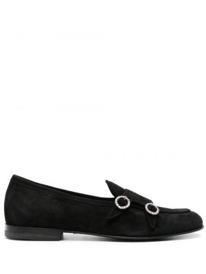 Pantofi loafer din piele de căprioară Scarosso negru