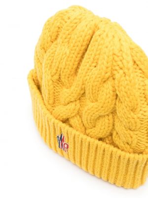 Čepice s výšivkou Moncler Grenoble žlutý