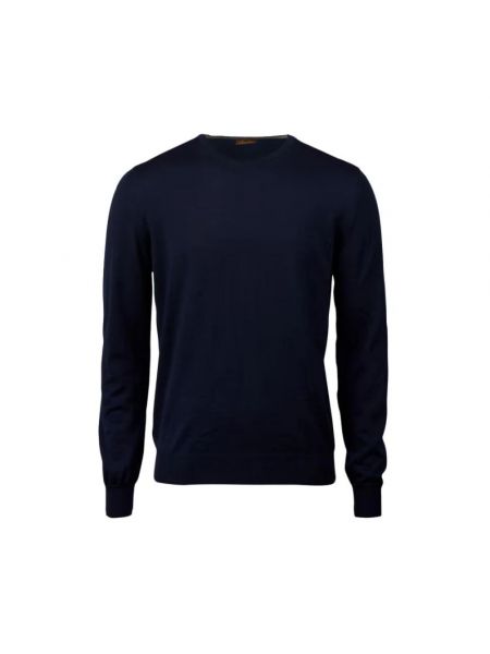 Sweter wełniany z wełny merino Stenströms niebieski