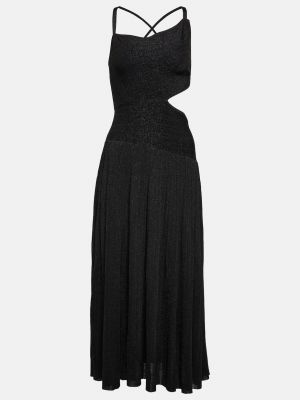 Трикотажное платье миди Zimmermann черное