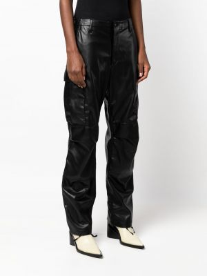 Pantalon cargo en cuir avec poches Rag & Bone noir