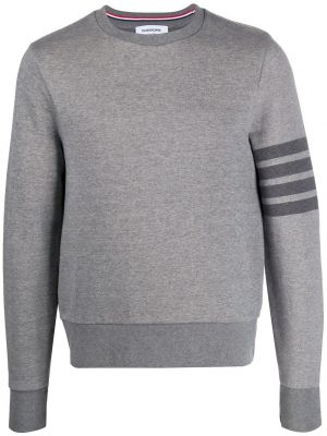 Sweatshirt aus baumwoll mit rundem ausschnitt Thom Browne grau