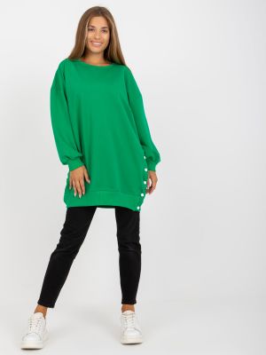 Tunika s dlouhými rukávy Fashionhunters zelená