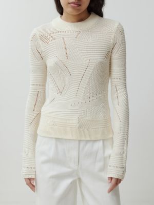 Vlnený sveter Edited biela