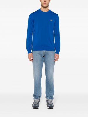 Kokvilnas džemperis Lacoste zils