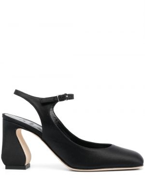 Pumps i satin Si Rossi svart