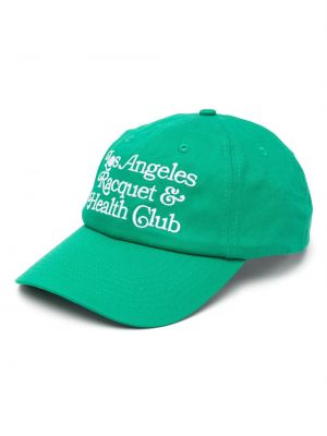 Șapcă cu broderie din bumbac Sporty & Rich verde