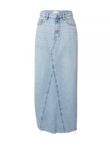 Priliehavá džínsová sukňa Gina Tricot modrá