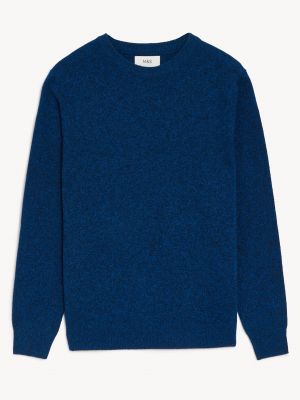 Vlnený sveter Marks & Spencer modrá
