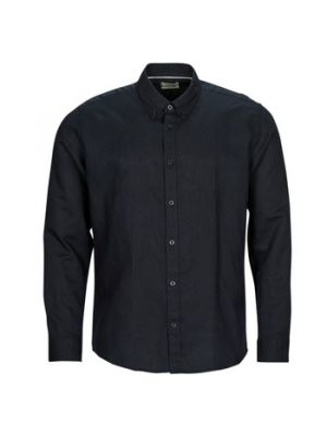 Camicia di lino a maniche lunghe Esprit nero