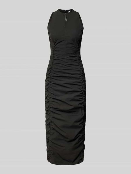 Sukienka midi w jednolitym kolorze Review czarna