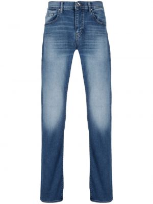 Skinny fit džinsai slim fit Armani Exchange mėlyna