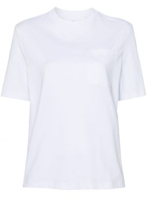 Bombažna majica z vezenjem Remain bela