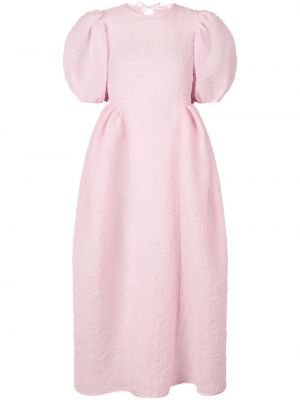 Koktejlové šaty s mašlí Cecilie Bahnsen růžové
