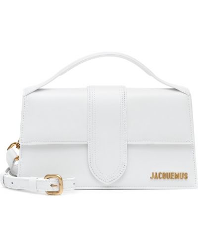 Кожени чанта за ръка Jacquemus бяло