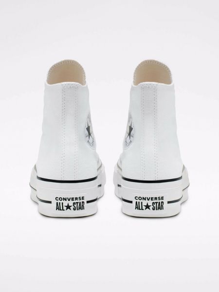 Csillag mintás platform talpú sneakers Converse Chuck Taylor All Star fehér