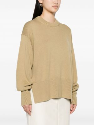 Sweter wełniany asymetryczny Studio Nicholson beżowy