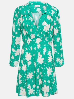 Mustriline lilleline kleit Rixo roheline