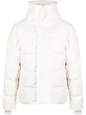 Pernata jakna s kapuljačom Canada Goose bijela