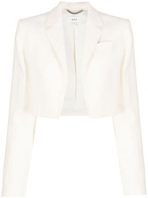 Bavlněné lněné sako s knoflíky A.l.c. - bílá