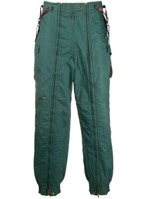 Spodnie Issey Miyake Pre-owned zielone