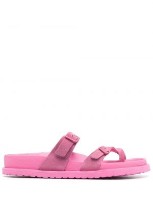 Semišové sandály Birkenstock růžové