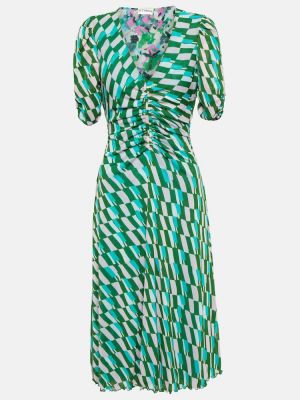 Oboustranné midi šaty z nylonu s potiskem Diane Von Furstenberg