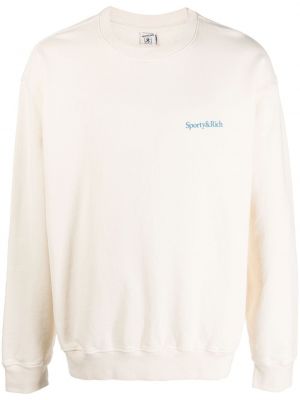 Trykt bomull sweatshirt Sporty & Rich