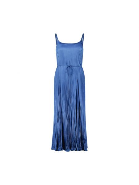 Sukienka midi plisowana Vince niebieska