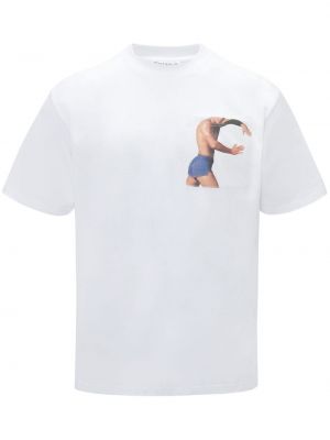 T-shirt con stampa Jw Anderson bianco