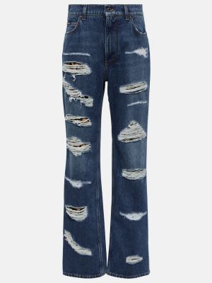 Distressed high waist jeans Dolce&gabbana blau