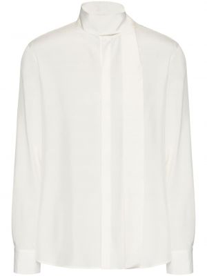 Копринена риза Valentino Garavani бяло