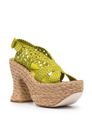 Lahtise kannaosaga sandaalid Paloma Barceló roheline