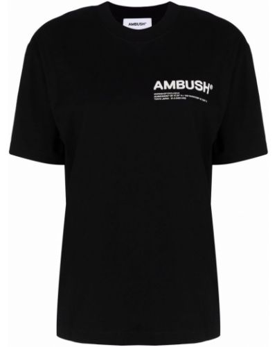 Тениска с принт от джърси Ambush черно