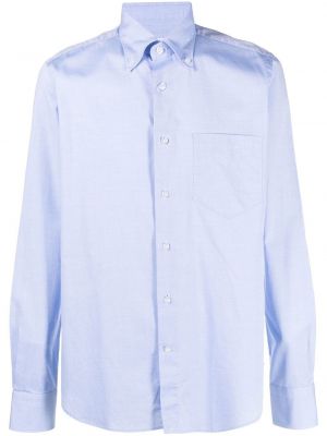 Bavlnená dlhá košeľa Orian modrá
