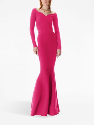 Długa spódnica wełniana Nina Ricci różowa