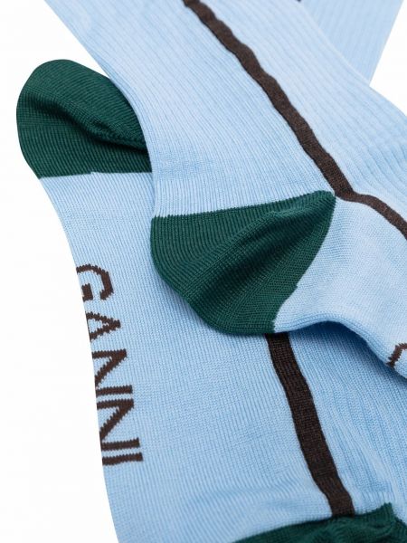 Ponožky Ganni modré