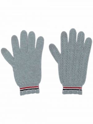 Плетени ръкавици Thom Browne синьо
