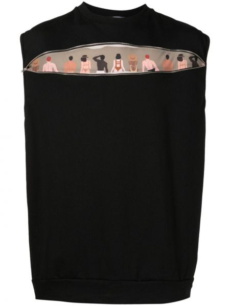 Βαμβακερό πουκάμισο με σχέδιο Amir Slama μαύρο