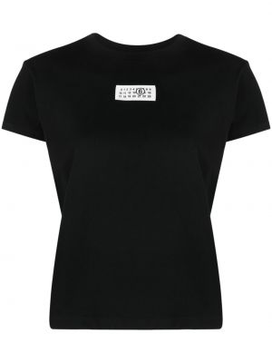 Černé bavlněné tričko Mm6 Maison Margiela