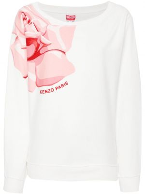 T-shirt en coton à fleurs à imprimé Kenzo