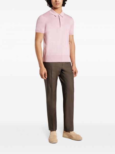 Polo en tricot avec manches courtes Tom Ford rose
