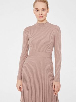 Платье-свитер To Be Blossom коричневое