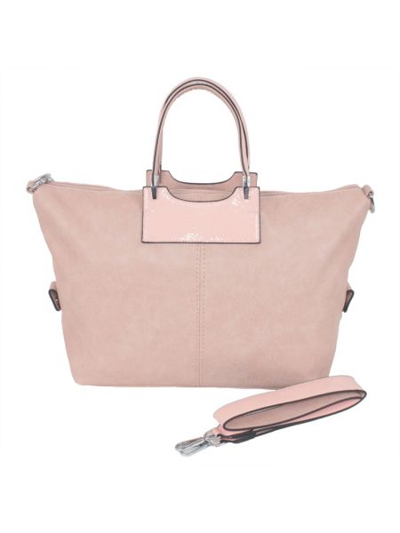Розовая сумка шоппер Flioraj