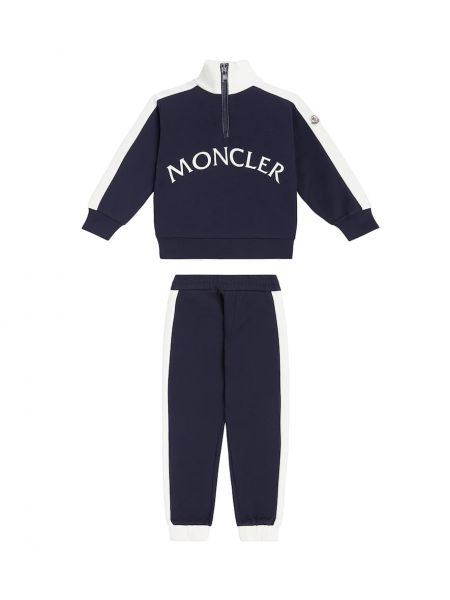 Bomuld tracksuit for drenge Moncler Enfant blå