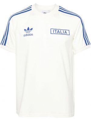 Svītrainas svītrainas t-krekls Adidas balts